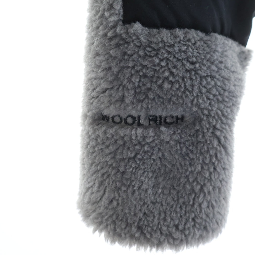WOOLRICH(ウールリッチ) フロントロゴ ジップアップ フリースジャケット グレー/ブラック WJOU0075EC
