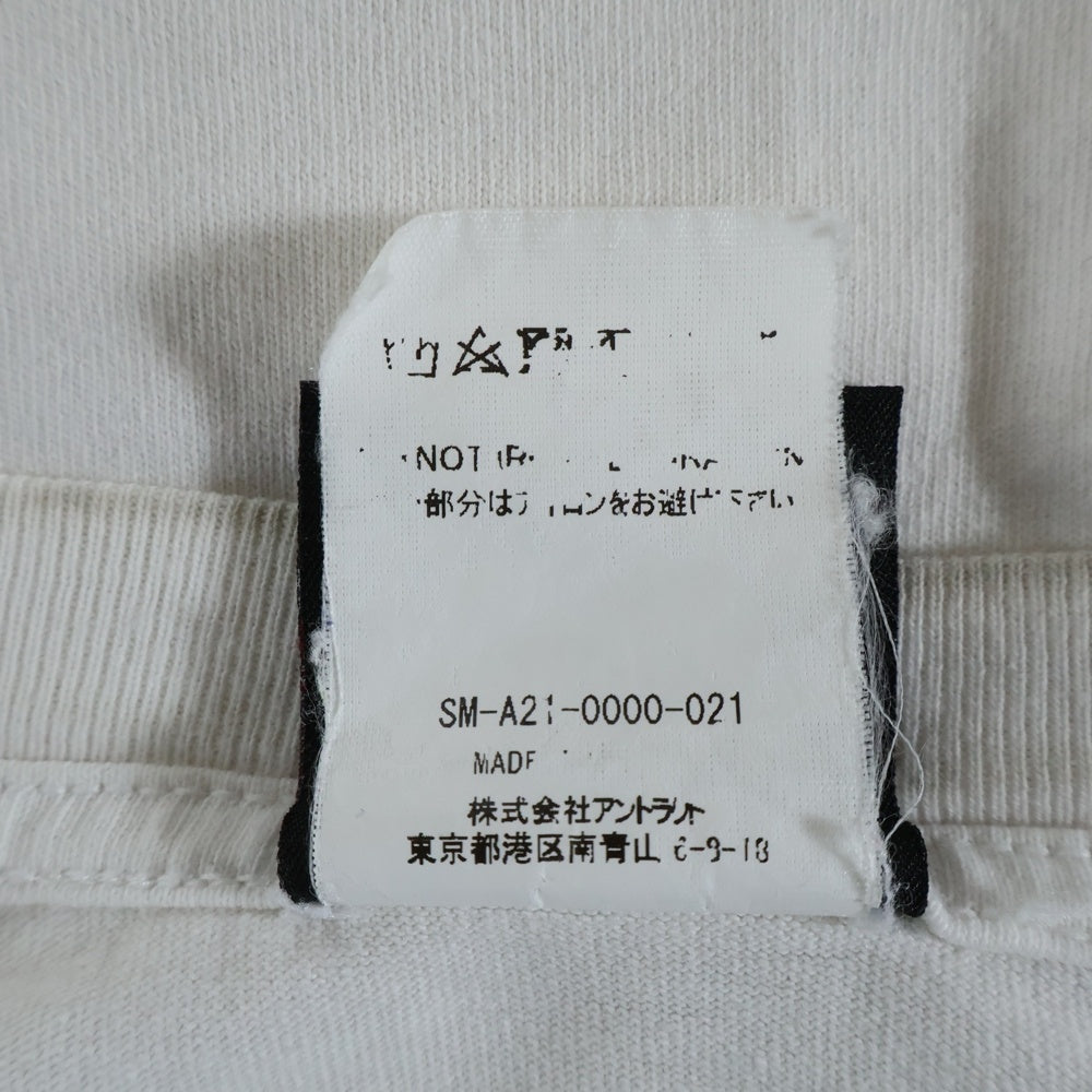 SAINT MICHAEL(セントマイケル) 21AW LS Tee W.I.H フロントプリント クルーネック 長袖Tシャツ ロングスリーブ ホワイト SM-A21-0000-021