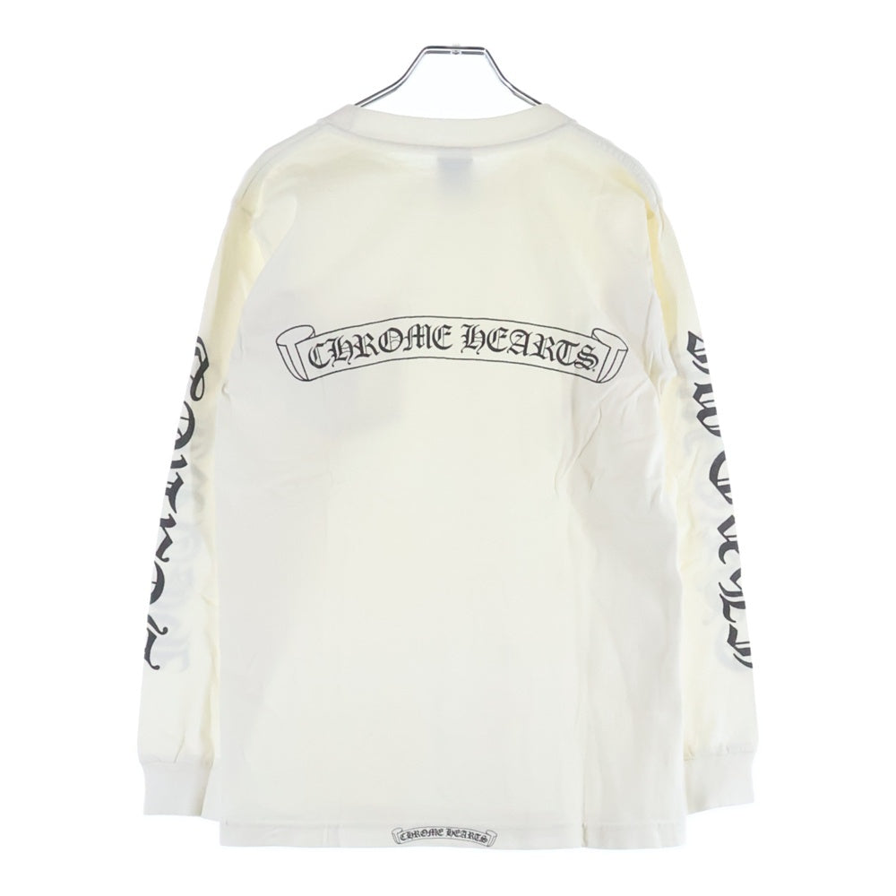 CHROME HEARTS(クロムハーツ) OLD CH L/S T-SHIRT オールド スクロールプリント 長袖Tシャツ ロングスリーブカットソー ホワイト