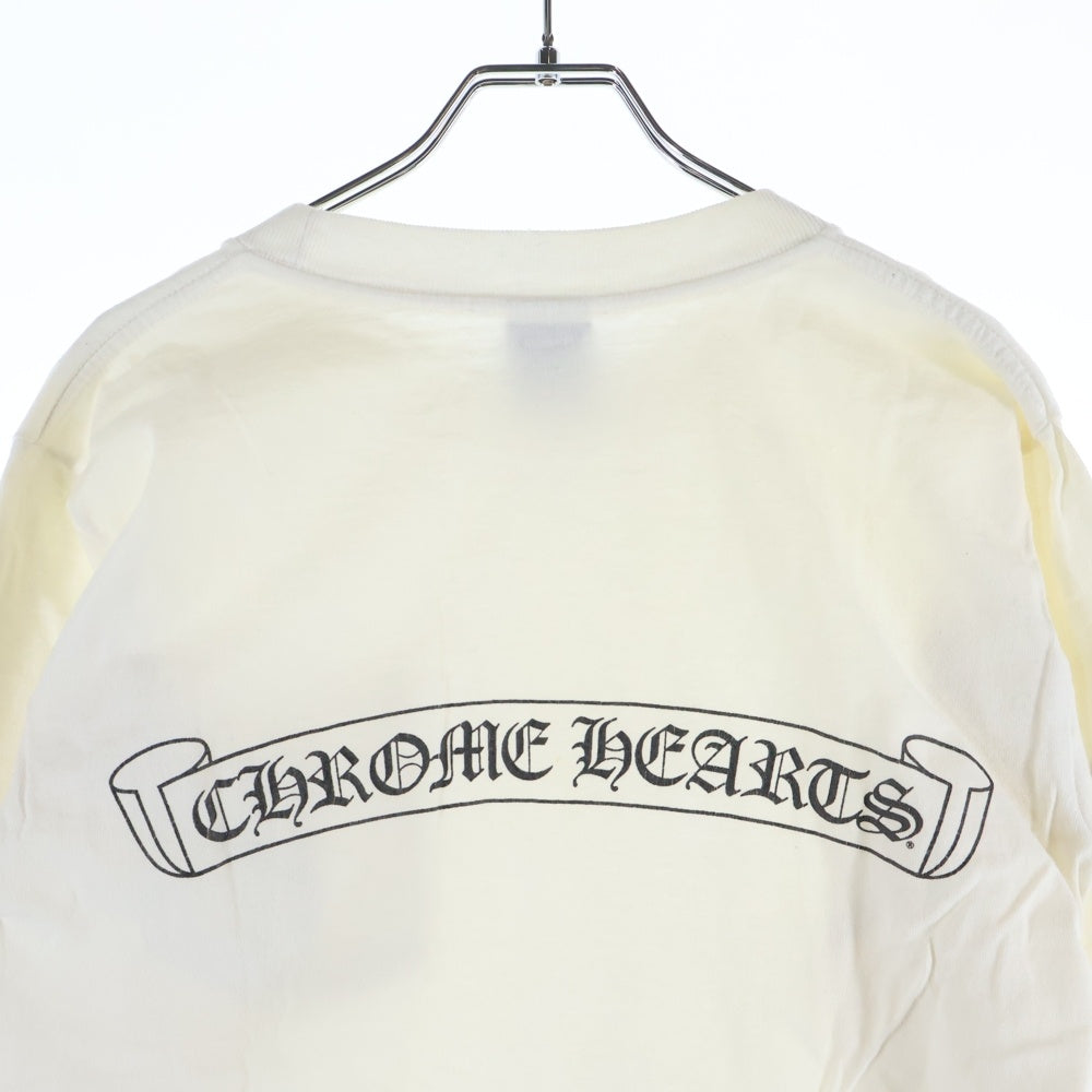 CHROME HEARTS(クロムハーツ) OLD CH L/S T-SHIRT オールド スクロールプリント 長袖Tシャツ ロングスリーブカットソー ホワイト