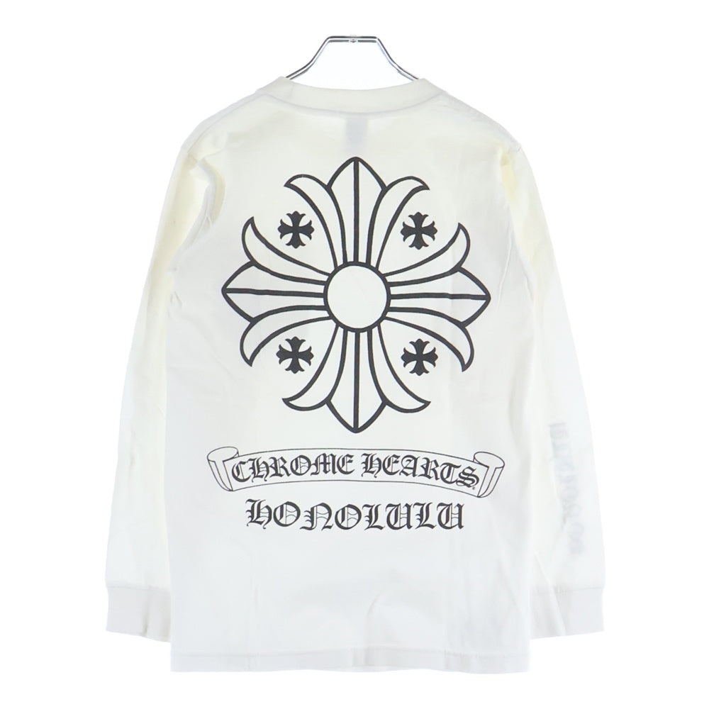 CHROME HEARTS(クロムハーツ) OLD Honolulu CH PLS L/S TEE オールド ホノルル限定 バッグCHプラス 長袖Tシャツ ロングスリーブカットソー ホワイト