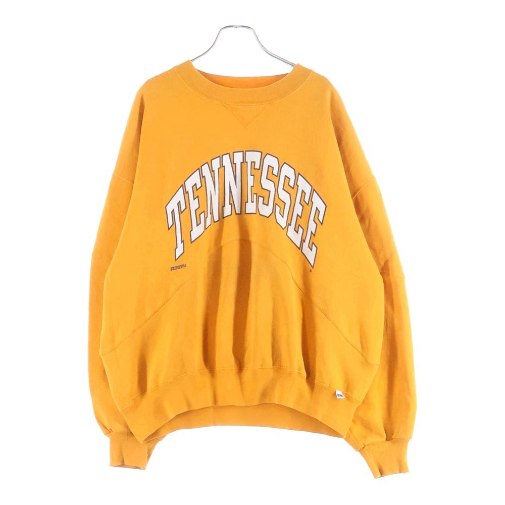 RUSSELL ATHLETIC(ラッセルアスレチック) 90S TENNESSEE 前V カレッジロゴ 長袖スウェット トレーナー オレンジ