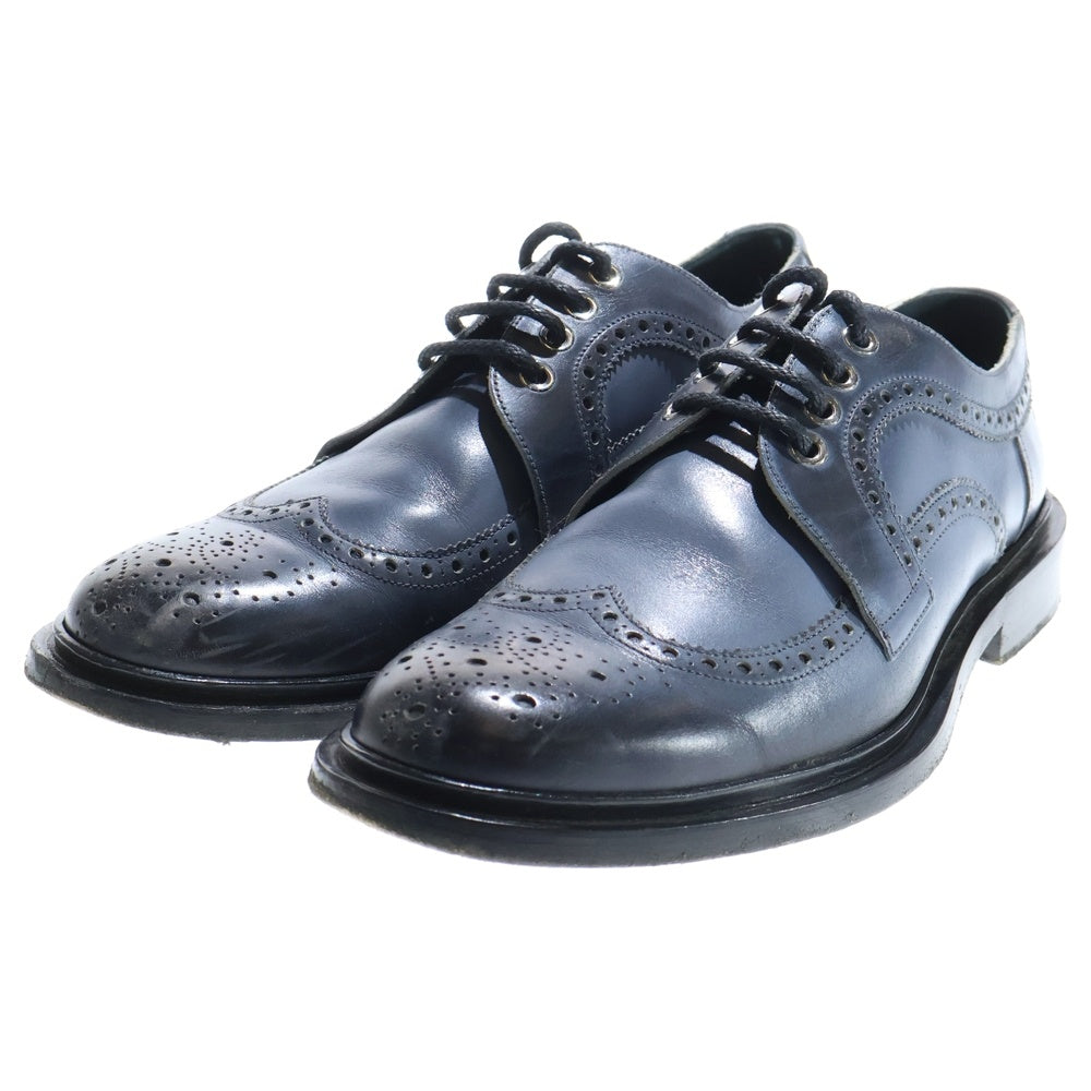 JIMMY CHOO(ジミーチュウ) ウィングチップ レザー ドレスシューズ ブルー/ブラック