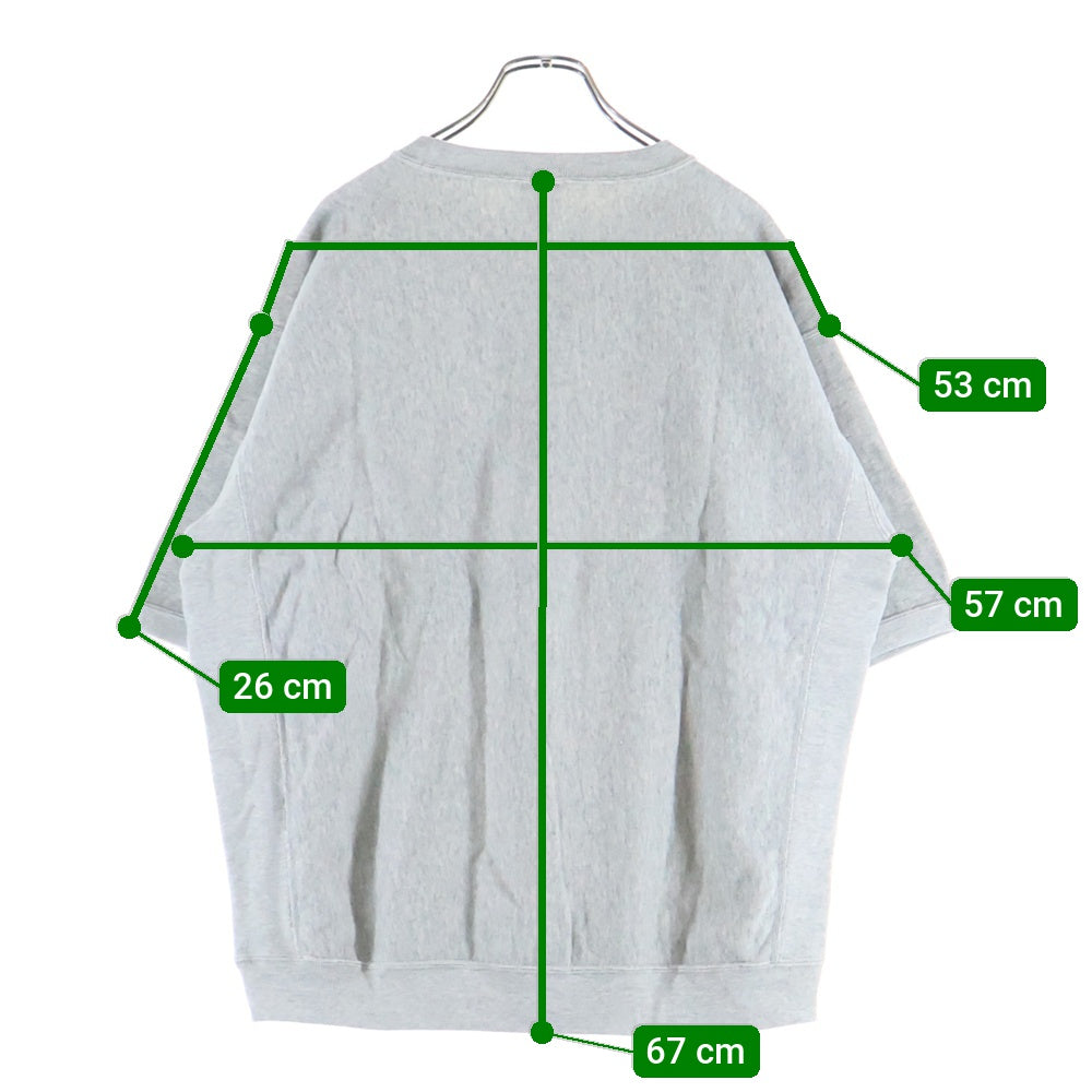 CHAMPION(チャンピオン) ×WIND AND SEA ウィンダンシー リバースウィーブ ハーフ スリーブ クルーネック 半袖スウェット グレー C8-B026