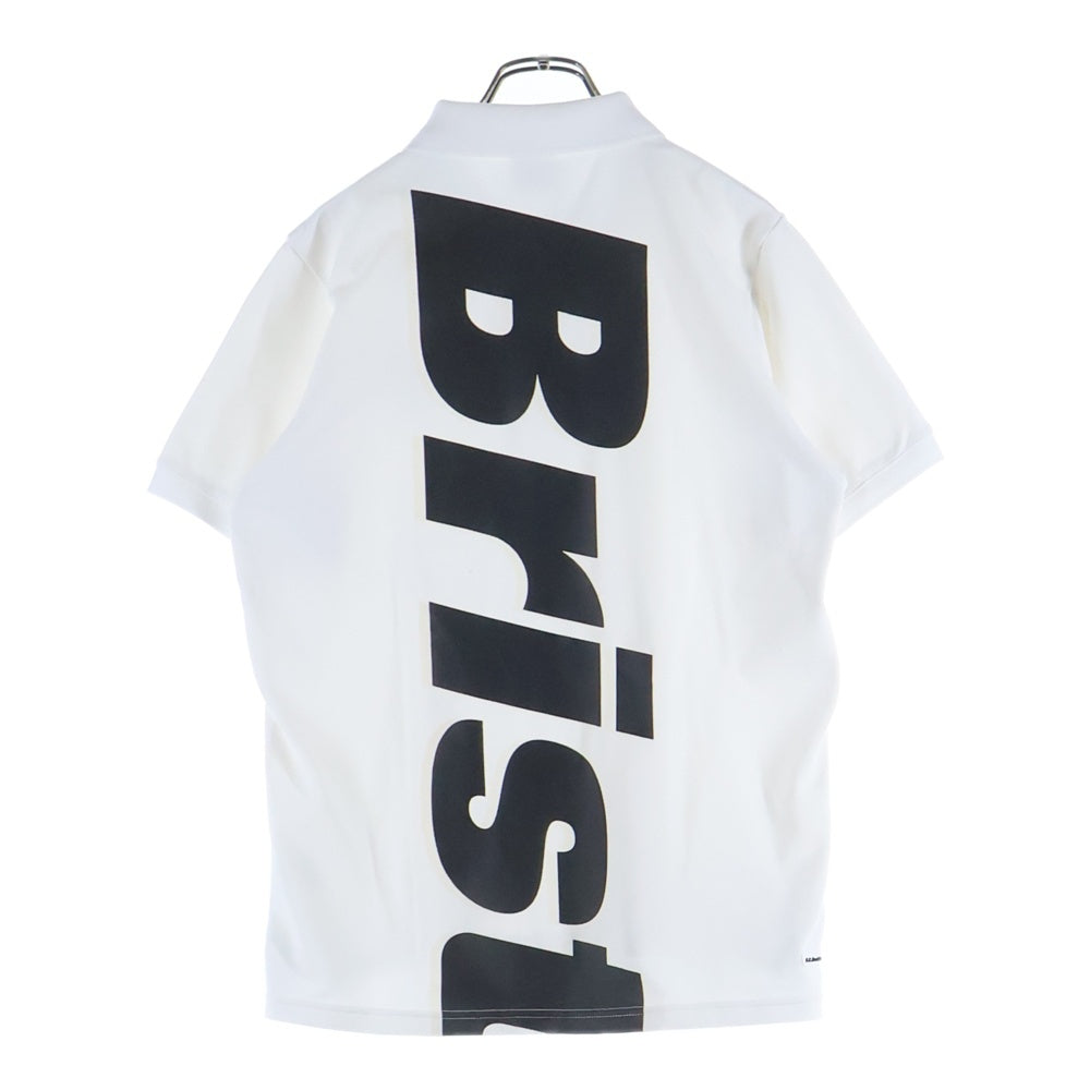 F.C.R.B./F.C.Real Bristol/FCRB(エフシーアールビー/エフシーレアルブリストル) BIG LOGO POLO ビッグ ロゴ 半袖ポロシャツ カットソー ホワイト FCRB-190050
