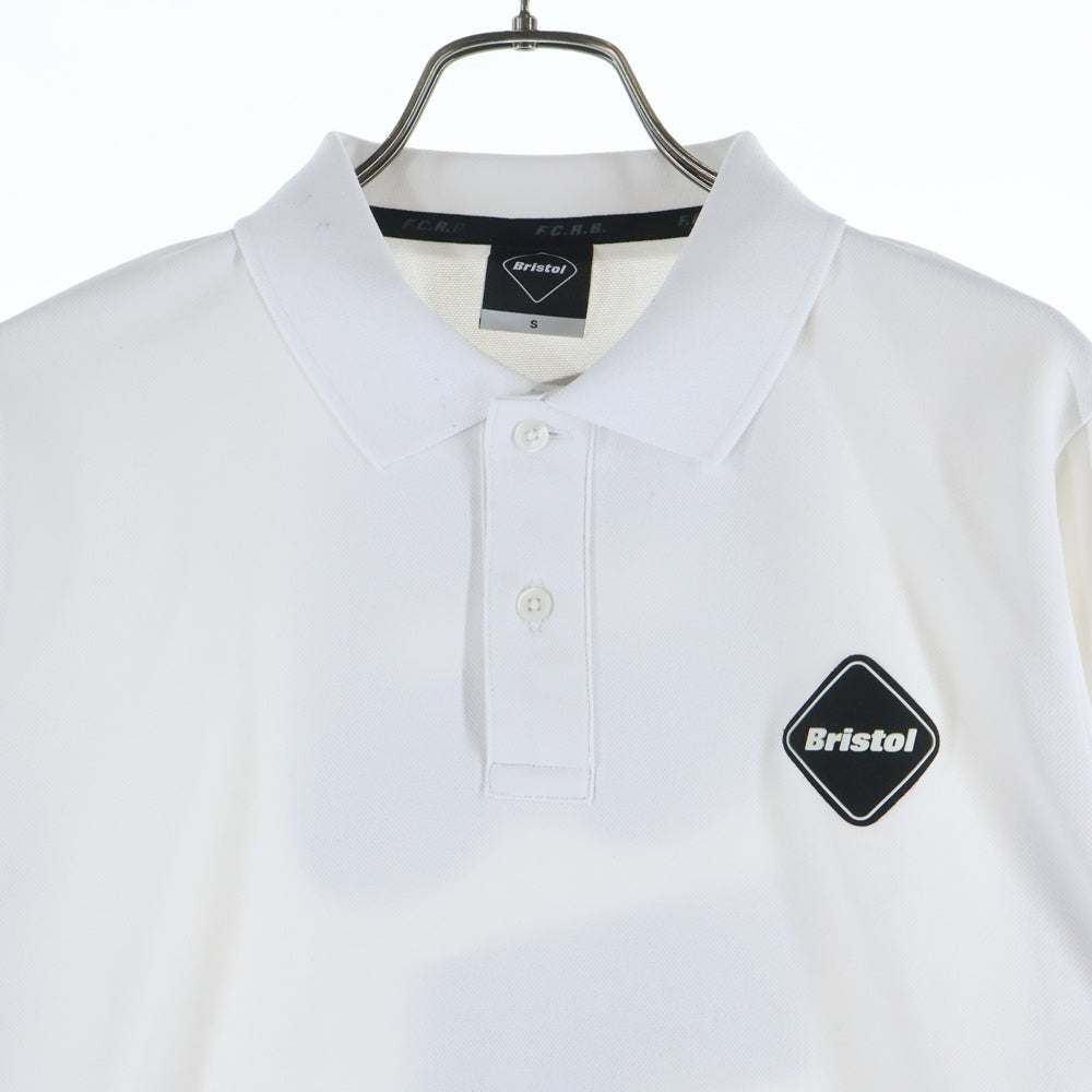 F.C.R.B./F.C.Real Bristol/FCRB(エフシーアールビー/エフシーレアルブリストル) BIG LOGO POLO ビッグ ロゴ 半袖ポロシャツ カットソー ホワイト FCRB-190050