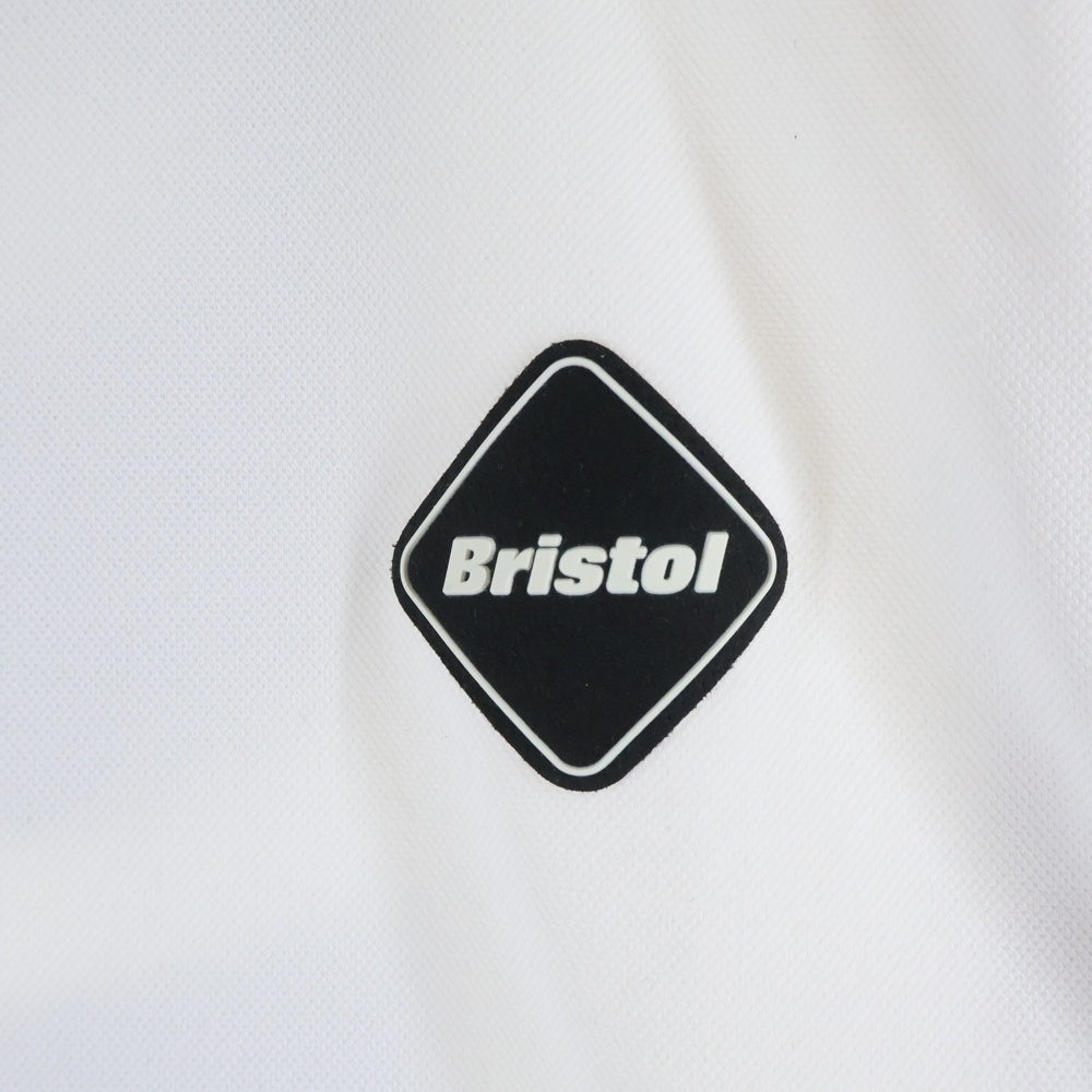 F.C.R.B./F.C.Real Bristol/FCRB(エフシーアールビー/エフシーレアルブリストル) BIG LOGO POLO ビッグ ロゴ 半袖ポロシャツ カットソー ホワイト FCRB-190050