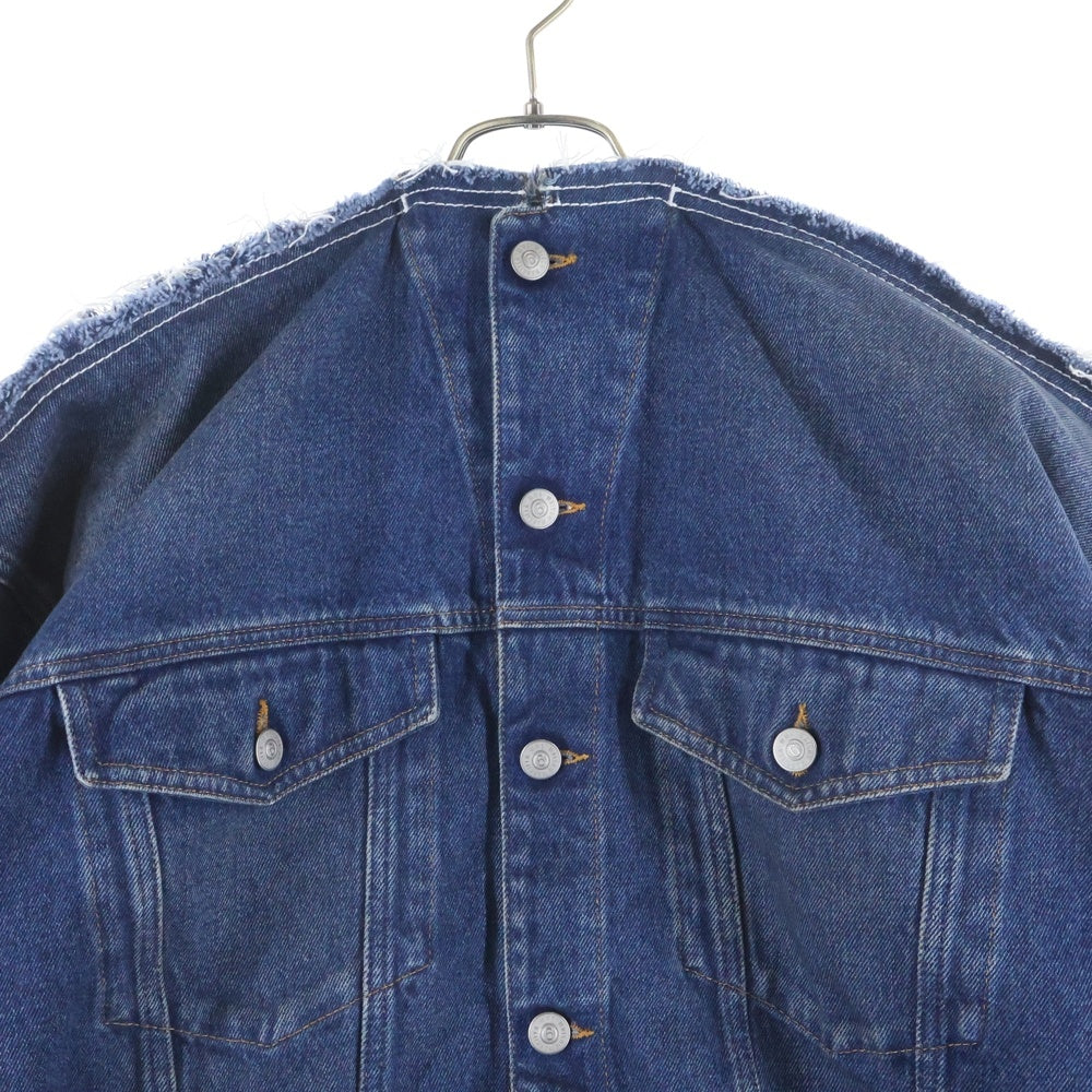 MM6 Maison Margiela(エムエムシックスメゾンマルジェラ) 23SS フラットデザインオーバーサイズドデニムジャケット S52AM0225 インディゴ