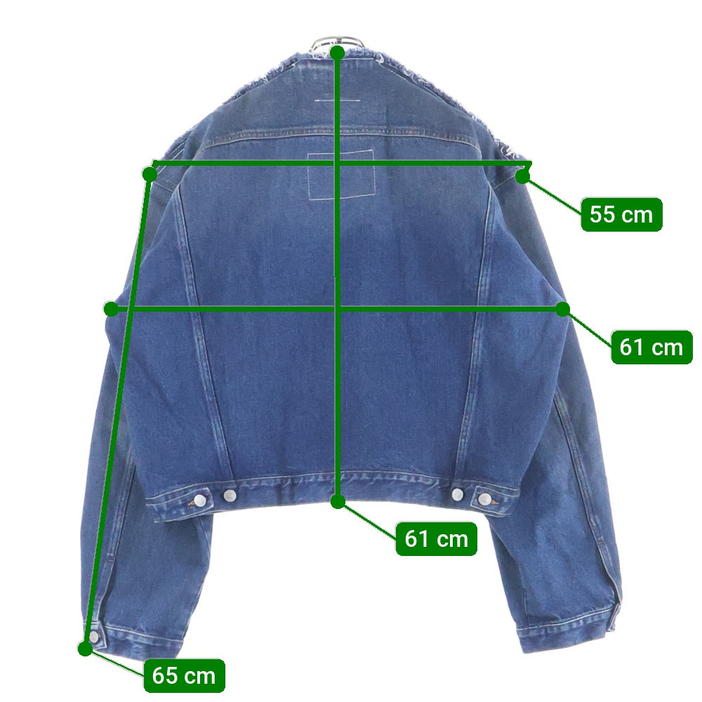 MM6 Maison Margiela(エムエムシックスメゾンマルジェラ) 23SS フラットデザインオーバーサイズドデニムジャケット S52AM0225 インディゴ