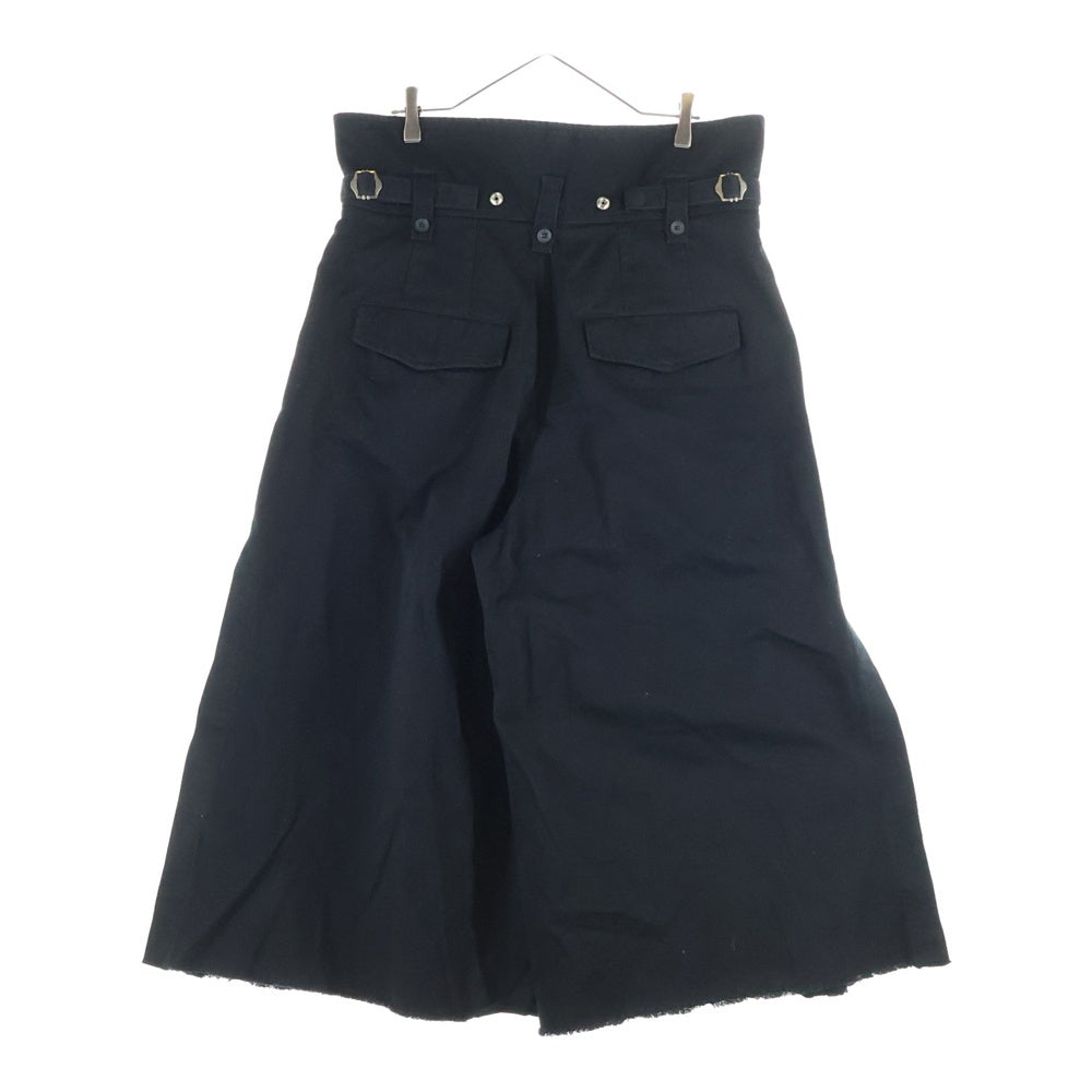 DIESEL(ディーゼル) ロゴチャーム付き ジップフライ ガウチョパンツ レディース ブラック