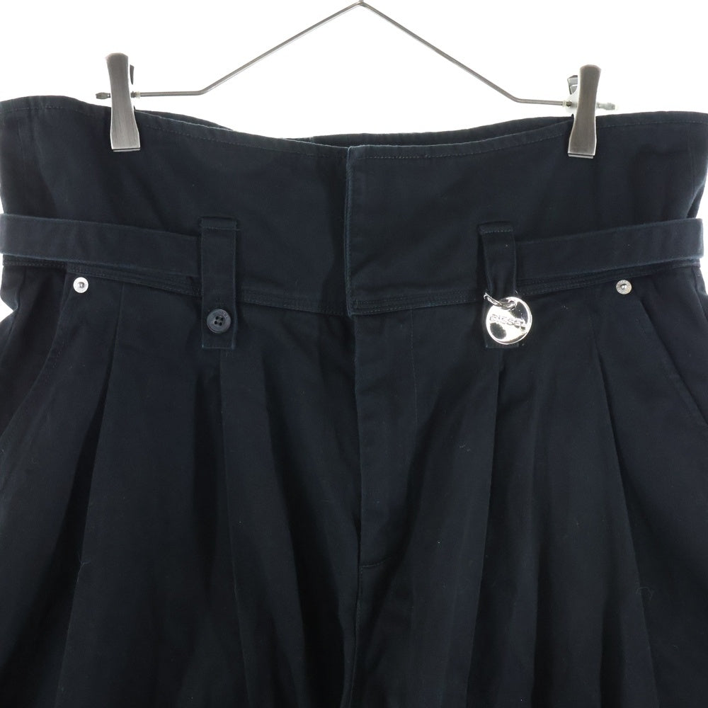 DIESEL(ディーゼル) ロゴチャーム付き ジップフライ ガウチョパンツ レディース ブラック