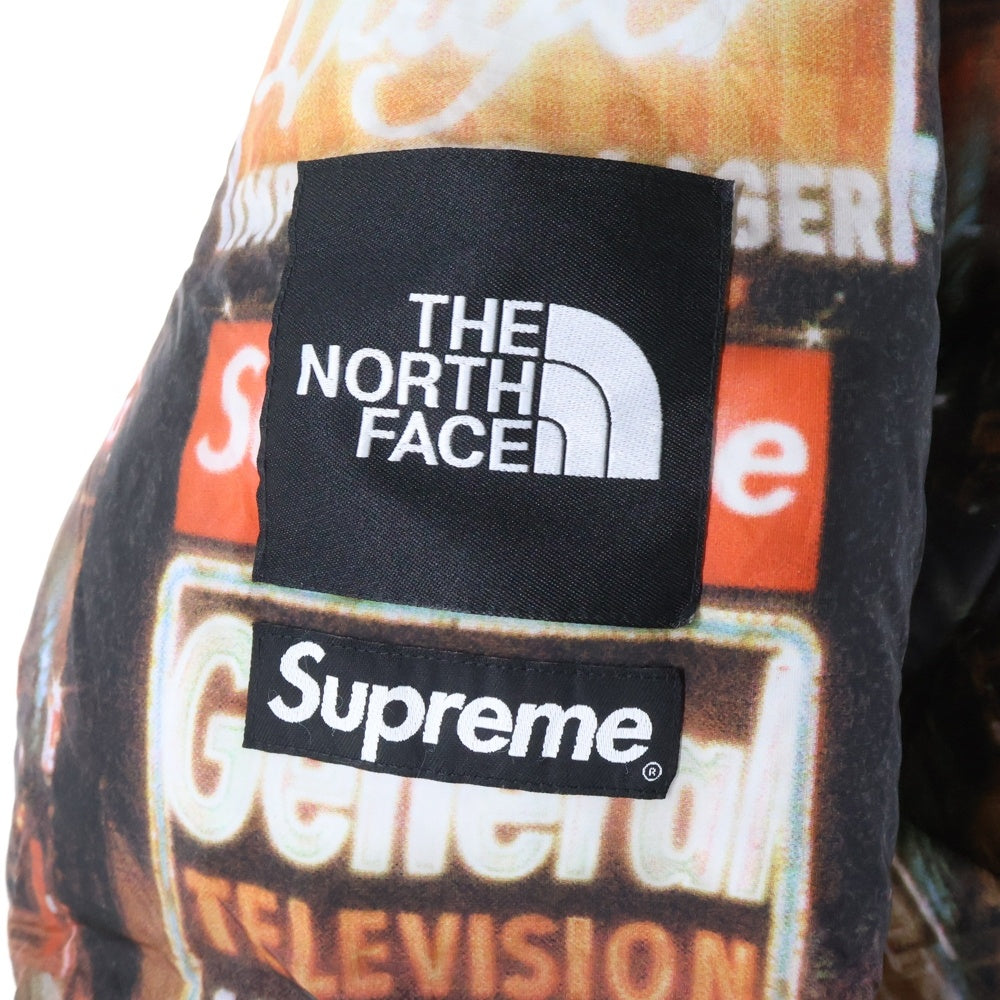 SUPREME(シュプリーム) 22AW × THE NORTH FACE 800-Fill ND52205I ザノースフェイス タイムズスクエア ハーフジップフードプルオーバーダウンジャケット マルチ