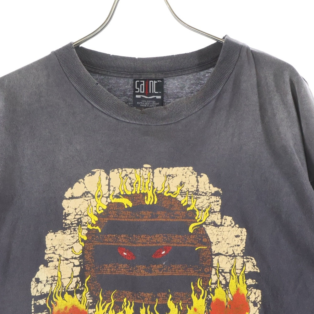 SAINT MICHAEL(セントマイケル) LIVE IN HELL フロントプリント 長袖T