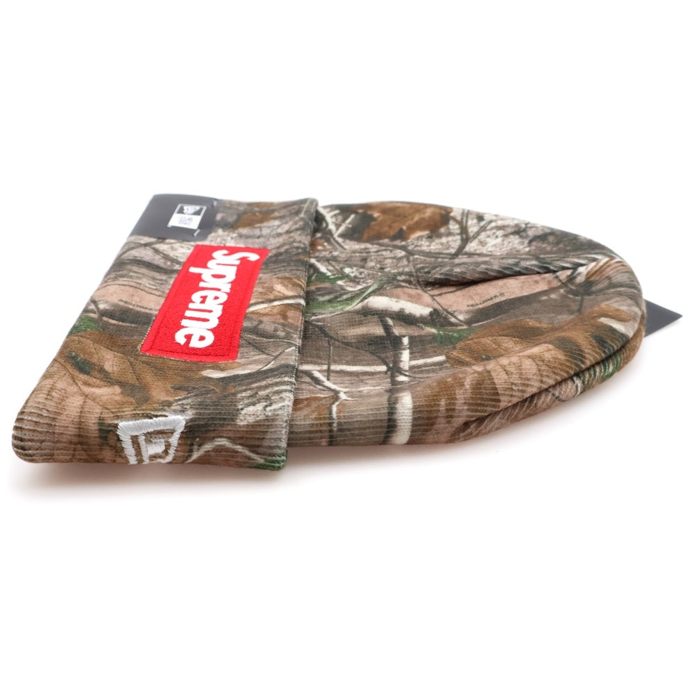 SUPREME(シュプリーム) 25AW ×New Era Box Logo Beanie Realtree AP Camo ニューエラ ボックスロゴ リアルツリー ビーニー ニット帽 ブラウン