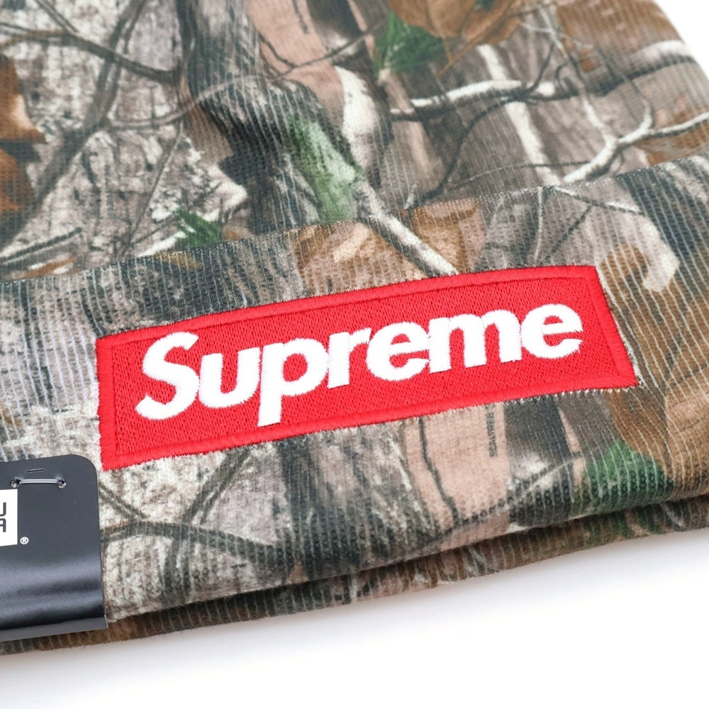SUPREME(シュプリーム) 25AW ×New Era Box Logo Beanie Realtree AP Camo ニューエラ ボックスロゴ リアルツリー ビーニー ニット帽 ブラウン