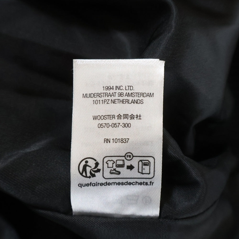 SUPREME(シュプリーム) 23SS Pinstripe Varsity Zip Up Sweater ピンストライプ バーシティ ジップアップ 長袖セーター ブラック/レッド