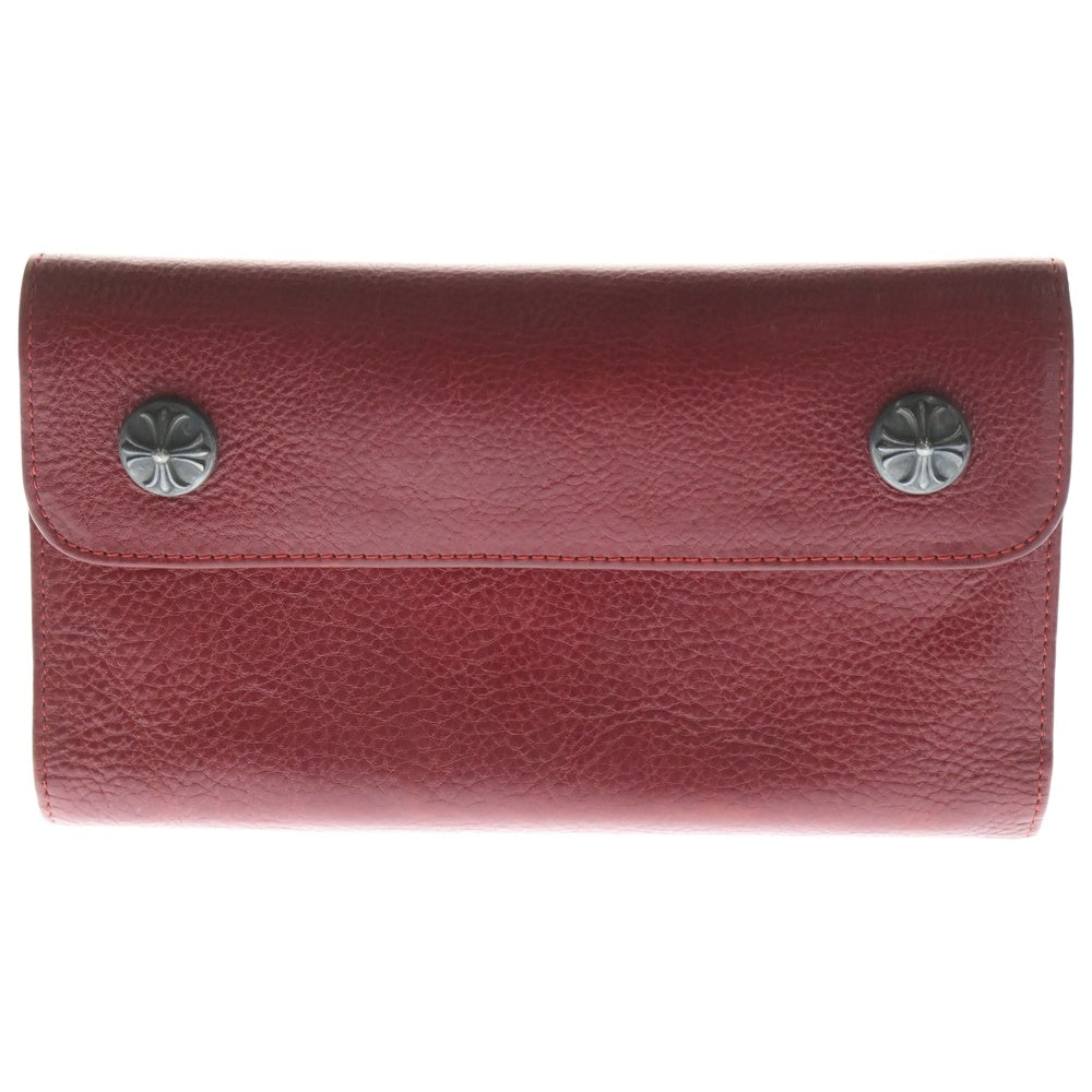 CHROME HEARTS(クロムハーツ) WAVE ウェーブ レザーウォレット 財布 レッド BCA374