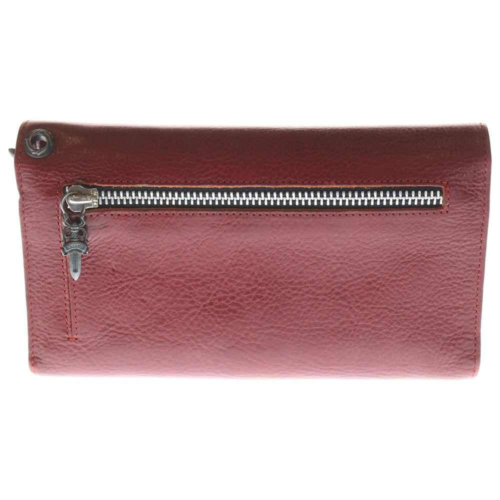 CHROME HEARTS(クロムハーツ) WAVE ウェーブ レザーウォレット 財布 レッド BCA374