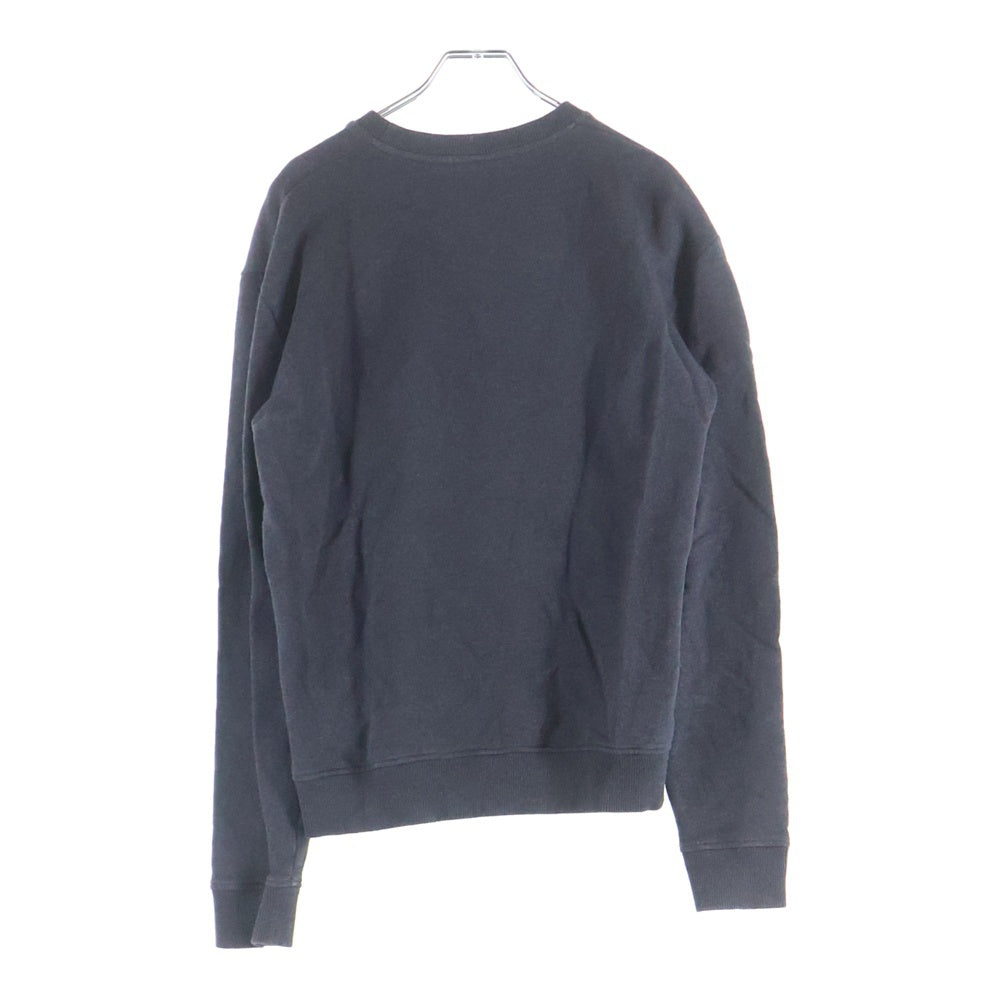 SAINT LAURENT PARIS(サンローランパリ) フロント ロゴプリント クルーネック スウェット ブラック YB2OE 1466