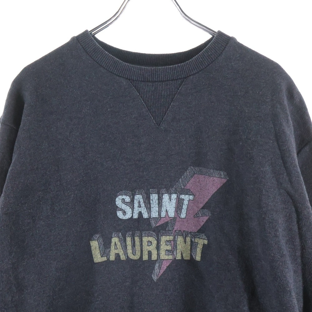 SAINT LAURENT PARIS(サンローランパリ) フロント ロゴプリント クルー