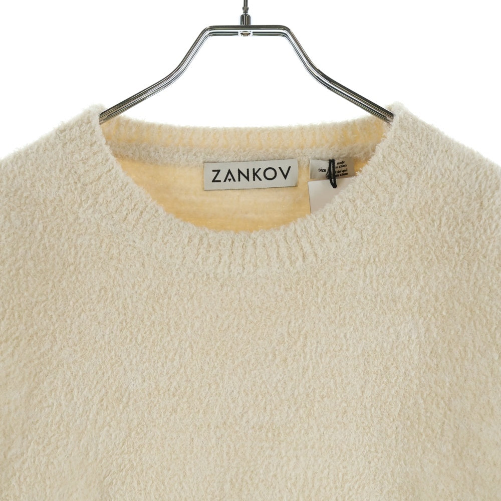NO BRAND(ノーブランド) ZANKOV ザンコフ クルーネック 長袖ニット セーター アイボリー