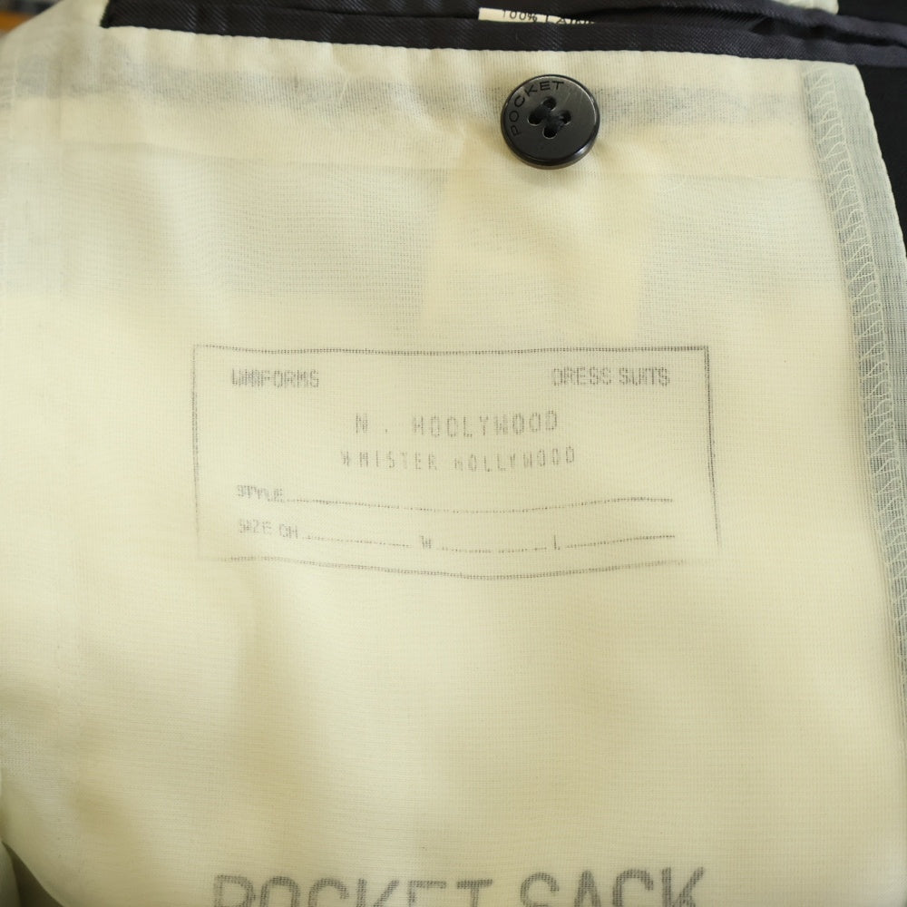 N.HOOLYWOOD(エヌハリウッド) セットアップスーツ テーラードジャケット スラックスパンツ ブラック 212-JK01/212-PT01