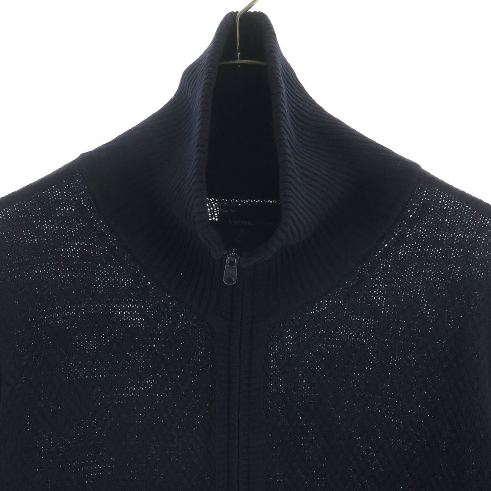 NUMBER (N)INE(ナンバーナイン) 05AW THS期 ジップアップ ドライバーズ長袖ニット ブラック 0357933495