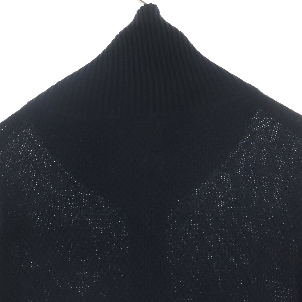 NUMBER (N)INE(ナンバーナイン) 05AW THS期 ジップアップ ドライバーズ長袖ニット ブラック 0357933495