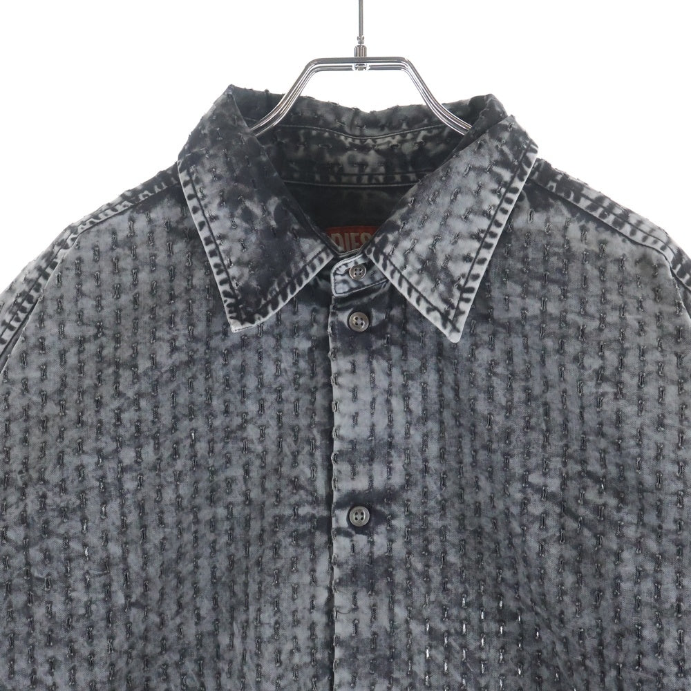 DIESEL(ディーゼル) 24SS S-LAZER レーザー加工 半袖シャツ ショートスリーブ グレー A12967