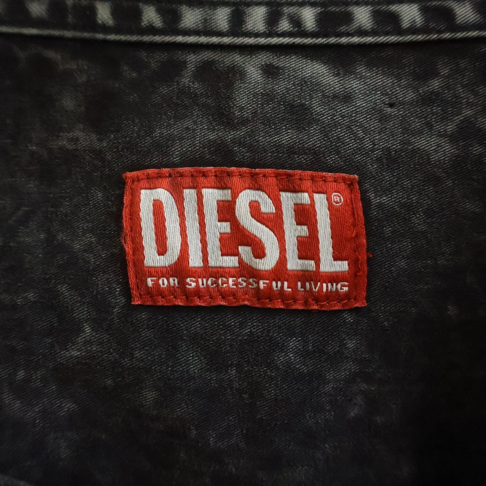 DIESEL(ディーゼル) 24SS S-LAZER レーザー加工 半袖シャツ ショートスリーブ グレー A12967