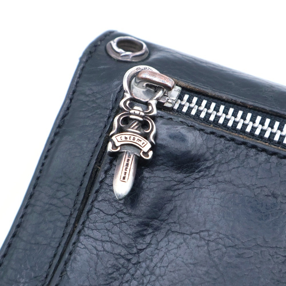CHROME HEARTS(クロムハーツ) WAVE ウェーブ レザーウォレット 財布 ブラック BCA374