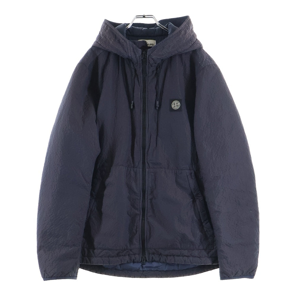 STONE ISLAND(ストーンアイランド) 20AW SEERSUCKER JACKET シアサッカー フーディー ジップアップジャケット ネイビー 731544234
