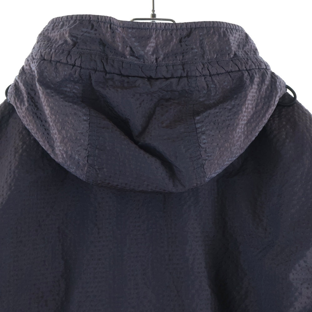 STONE ISLAND(ストーンアイランド) 20AW SEERSUCKER JACKET シアサッカー フーディー ジップアップジャケット ネイビー 731544234