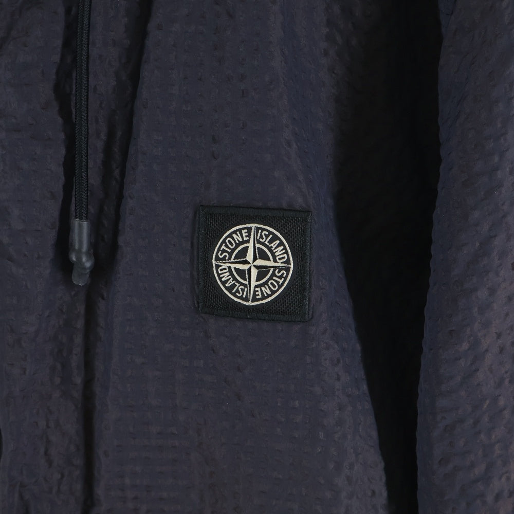 STONE ISLAND(ストーンアイランド) 20AW SEERSUCKER JACKET シアサッカー フーディー ジップアップジャケット ネイビー 731544234