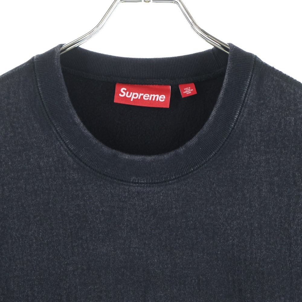 SUPREME(シュプリーム) 25SS Washed Box Logo Crewneck ウォッシュド ボックス ロゴ クルーネックスウェットトレーナー ブラック