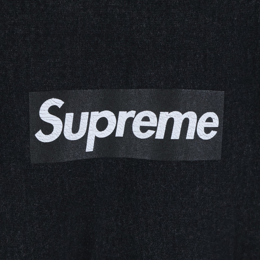 SUPREME(シュプリーム) 25SS Washed Box Logo Crewneck ウォッシュド ボックス ロゴ クルーネックスウェットトレーナー ブラック