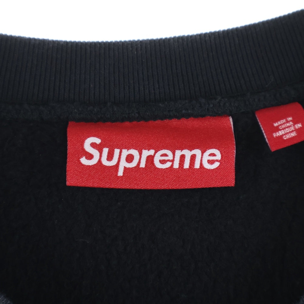 SUPREME(シュプリーム) 25SS Washed Box Logo Crewneck ウォッシュド ボックス ロゴ クルーネックスウェットトレーナー ブラック