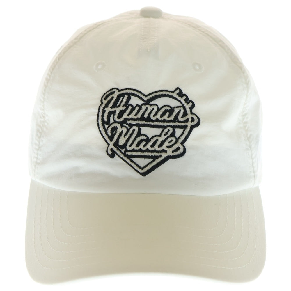 HUMAN MADE(ヒューマンメイド) 5PANEL NYLON CAP ロゴ刺繍 ナイロンキャップ 帽子 ホワイト HM29GD047