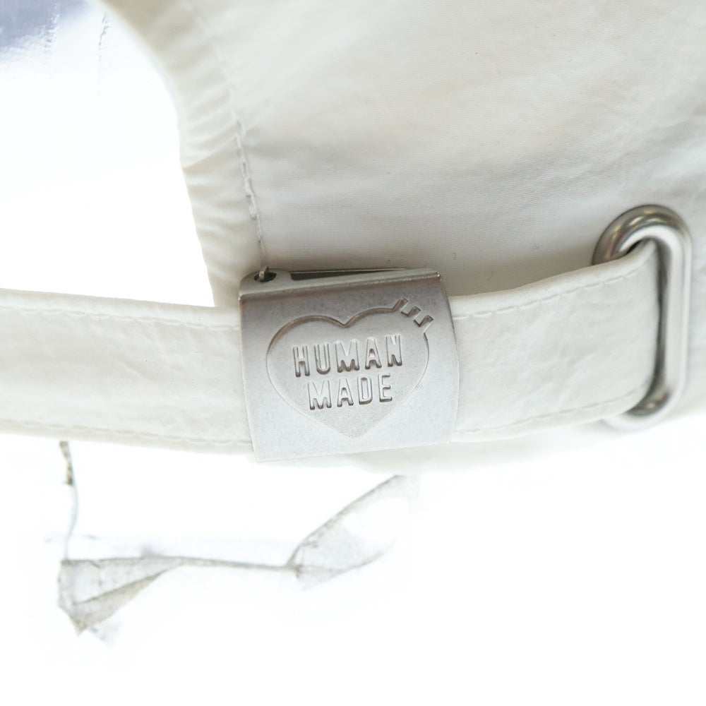 HUMAN MADE(ヒューマンメイド) 5PANEL NYLON CAP ロゴ刺繍 ナイロンキャップ 帽子 ホワイト HM29GD047