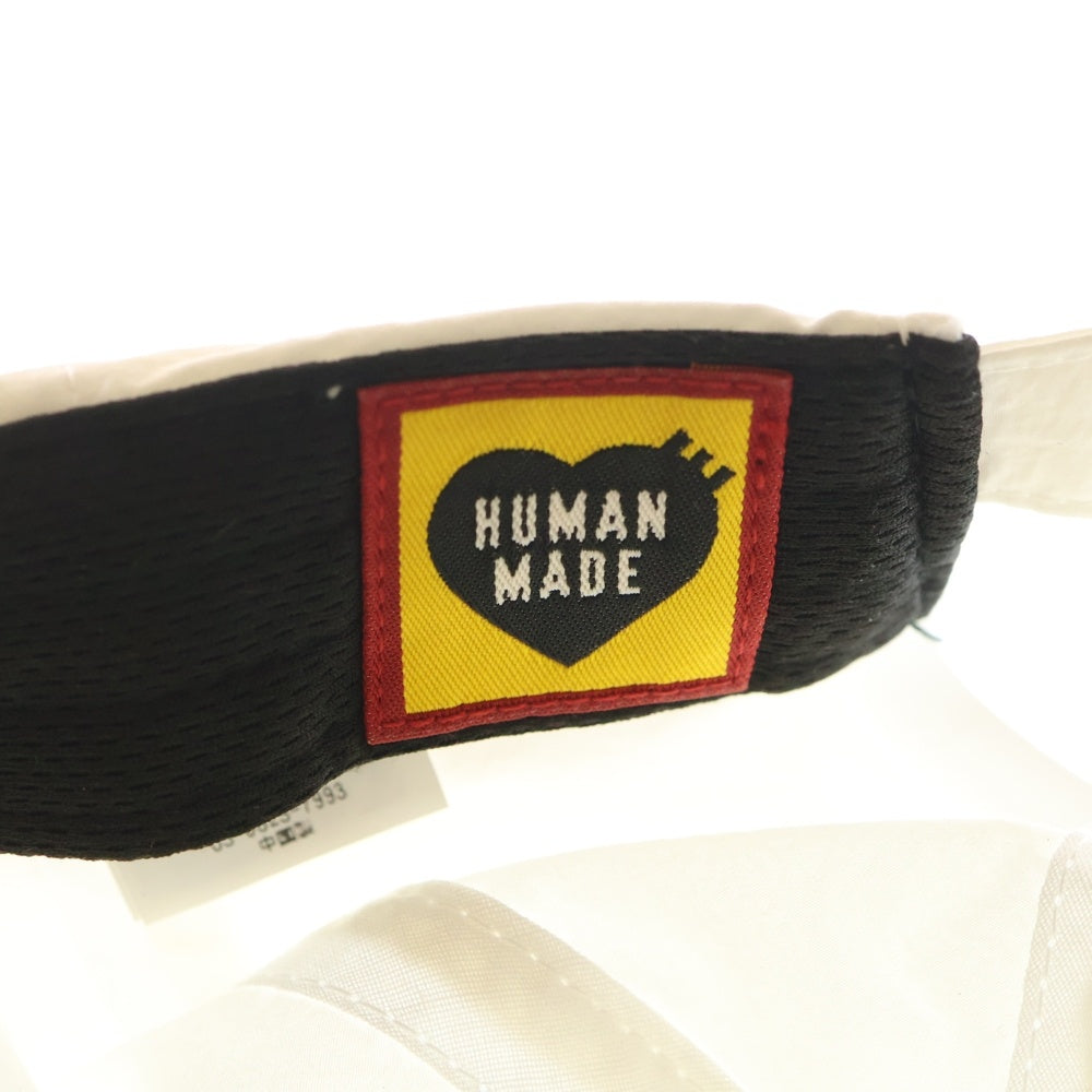 HUMAN MADE(ヒューマンメイド) 5PANEL NYLON CAP ロゴ刺繍 ナイロンキャップ 帽子 ホワイト HM29GD047