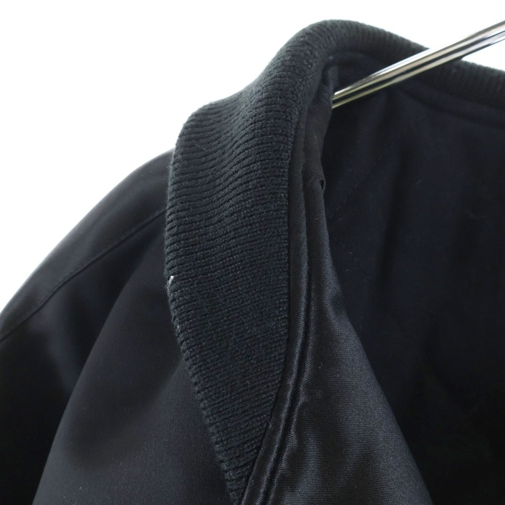 SUPREME(シュプリーム) 21AW ×Mitchell & Ness Varsity Jacket ミッチェルアンドネス サテン バーシティジャケット ブラック/レッド