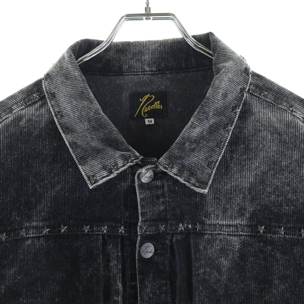 Needles(ニードルス) 22AW M.W.Jean Jacket スタースタッズ付き コーデュロイ ジャケットジャケット ブラック LQ174