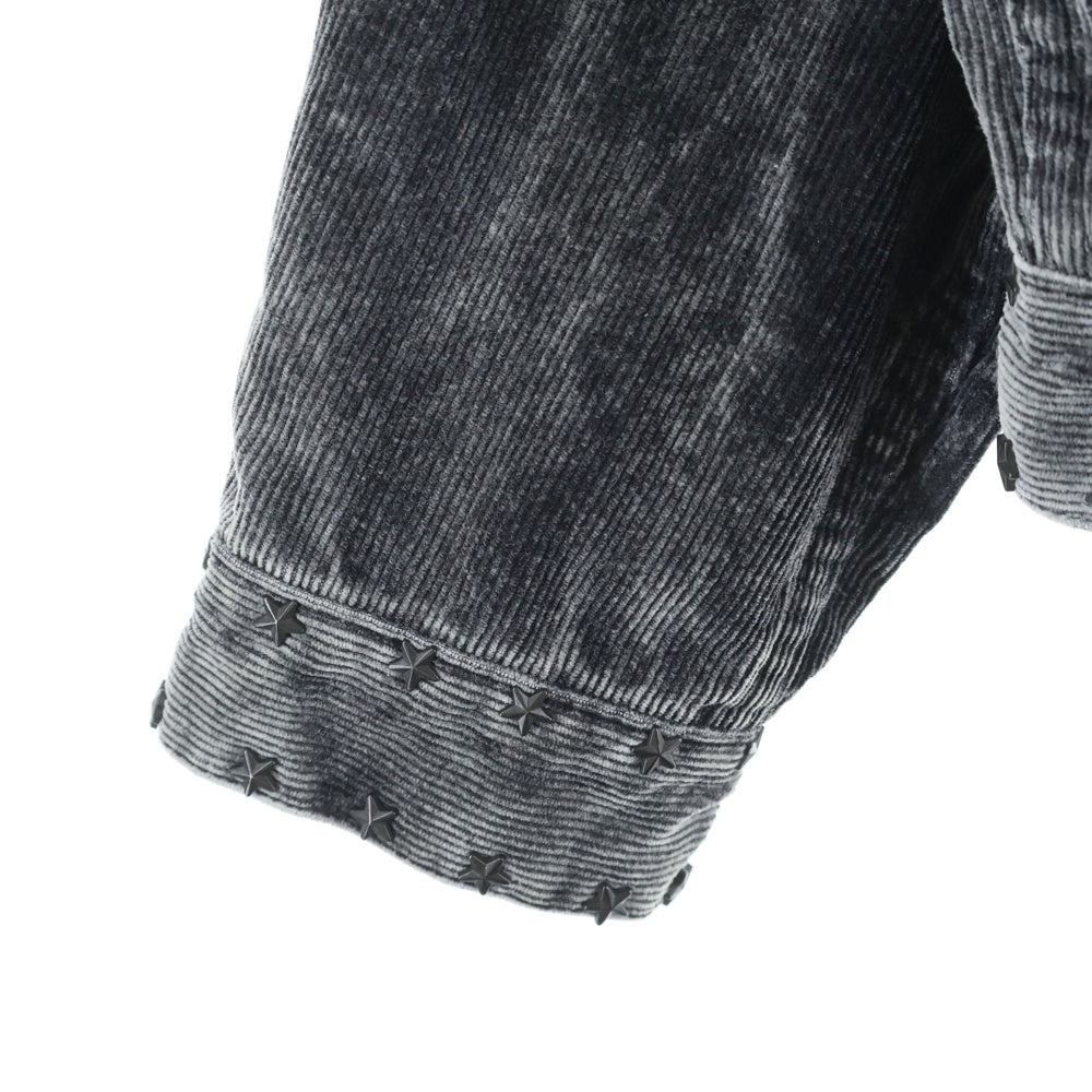 Needles(ニードルス) 22AW M.W.Jean Jacket スタースタッズ付き コーデュロイ ジャケットジャケット ブラック LQ174