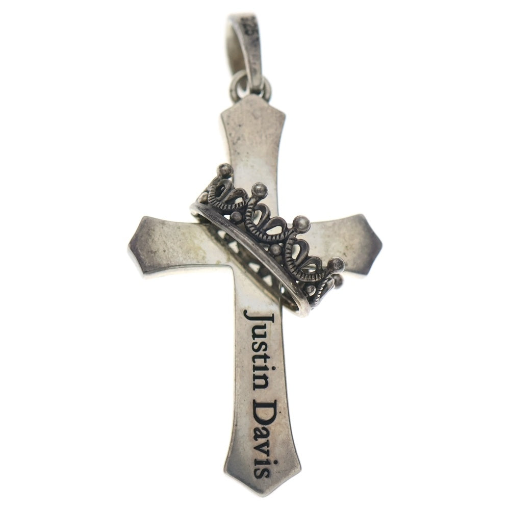 Justin Davis(ジャスティンデイヴィス) CROSS WITH CROWN ペンダント クロス クラウン ネックレストップ ペンダント シルバー SPJ122 2