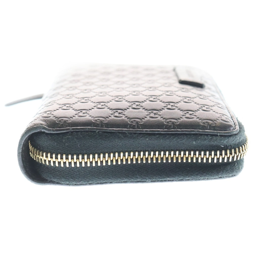 GUCCI(グッチ) GGロゴ ラウンドファスナー レザー コンパクトウォレット 財布 ブラック 449423 レディース