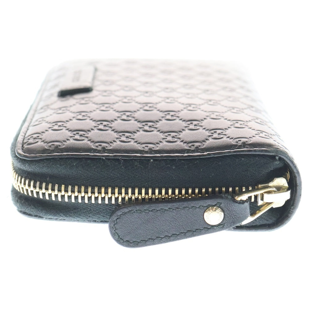 GUCCI(グッチ) GGロゴ ラウンドファスナー レザー コンパクトウォレット 財布 ブラック 449423 レディース