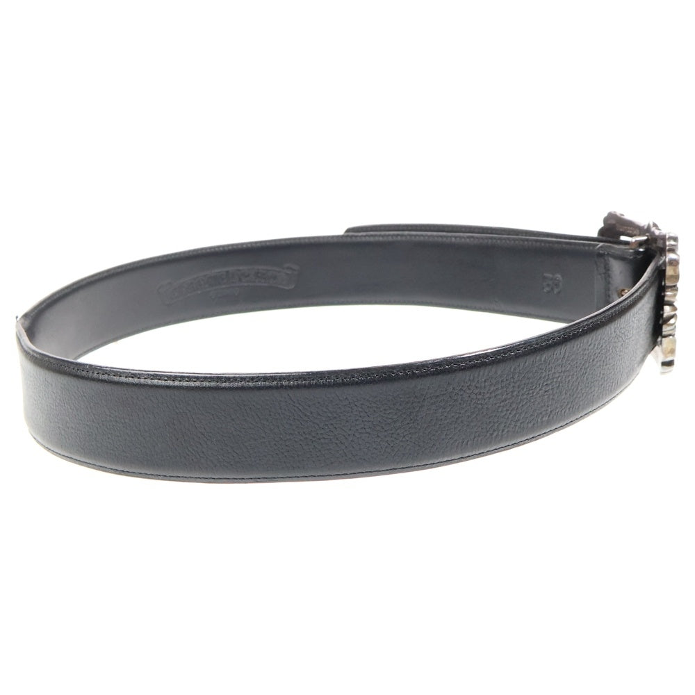 CHROME HEARTS(クロムハーツ) BLT FILIGREE OTJ フィリグリーOTJバックル レザーベルト ブラック/シルバー