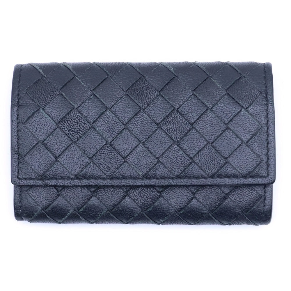 BOTTEGA VENETA(ボッテガヴェネタ) イントレチャート レザー コインケース コンパクトウォレット ブラック