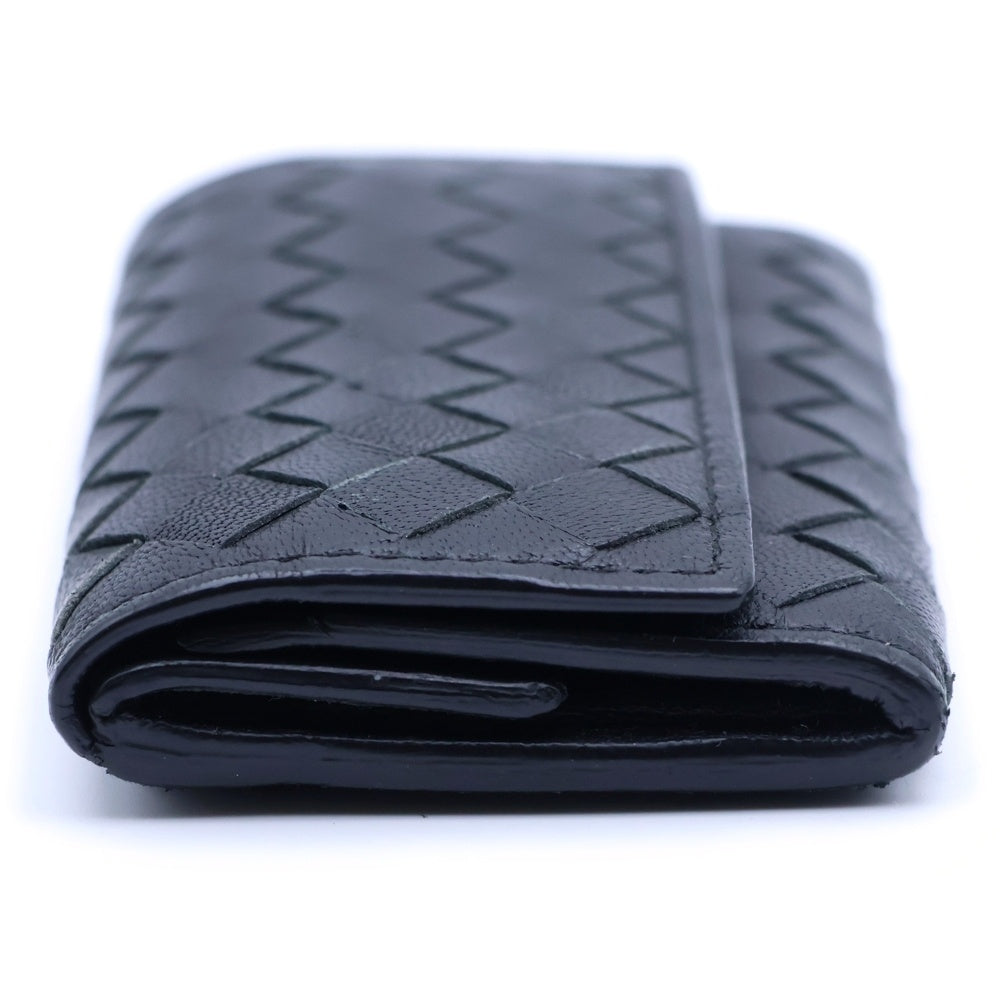 BOTTEGA VENETA(ボッテガヴェネタ) イントレチャート レザー コインケース コンパクトウォレット ブラック
