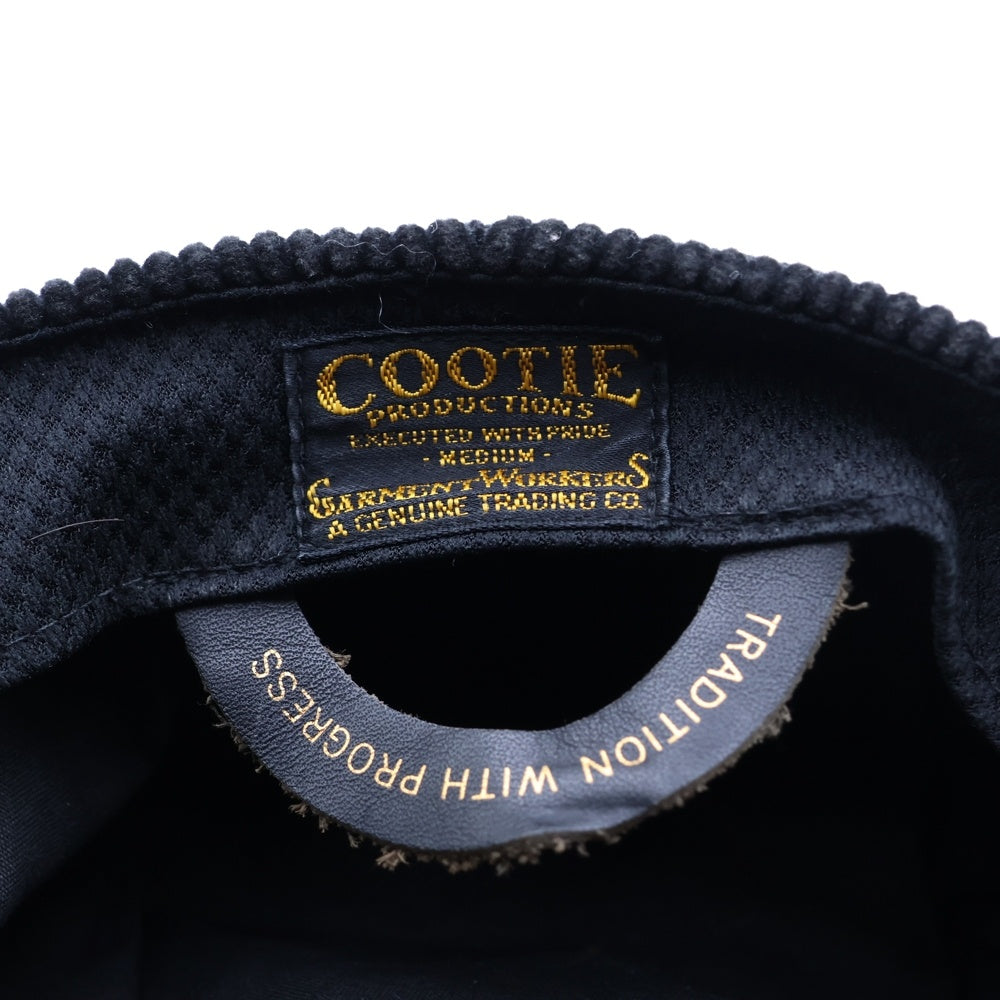 COOTIE(クーティー) コーデュロイ ハンチングキャップ 帽子 ブラック